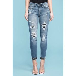 Judy Blue Women's Janette Camo Patch Skinny Jeans size 11 / 30